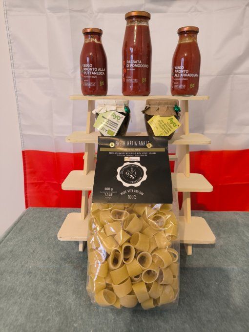 Lot Découverte Gragnano-Antipasti et Passata di pomodoro de Sicile