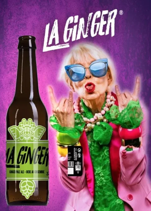 Lot de 4 Bières Origine France 4° GINGER ALE  Bières Artisanales 33 cl