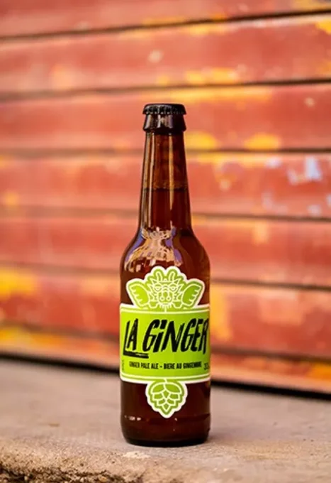 Lot de 4 Bières Origine France 4° GINGER ALE  Bières Artisanales 33 cl
