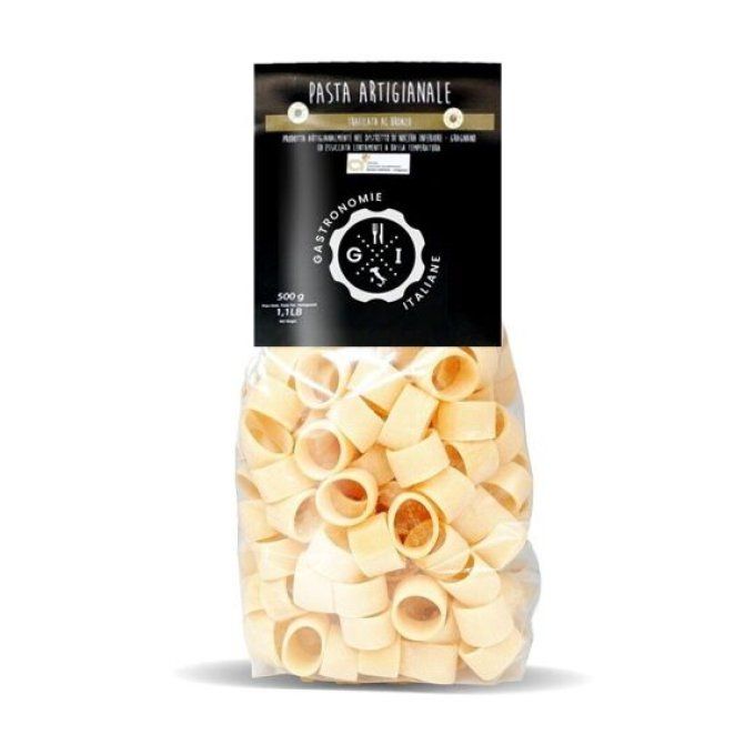 Pates artisanales "Calamarata source Gragnano étirée dans le Bronze 500 gr