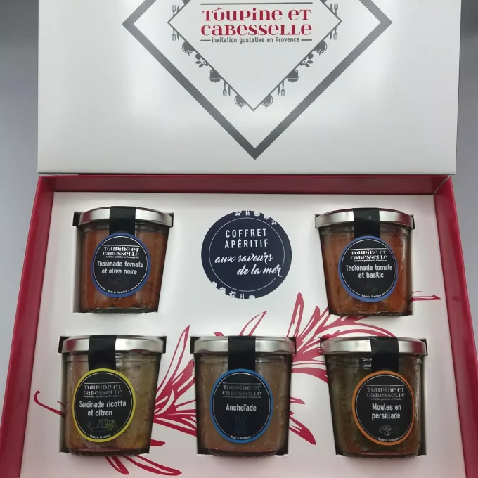 Coffret apéritif les saveurs de la mer 100% naturel artisan de Provence