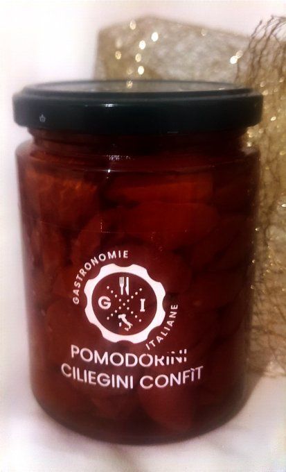 Confit de tomates cerises Pachino à l'huile d'olive extra vierge,une expérience hors du commun