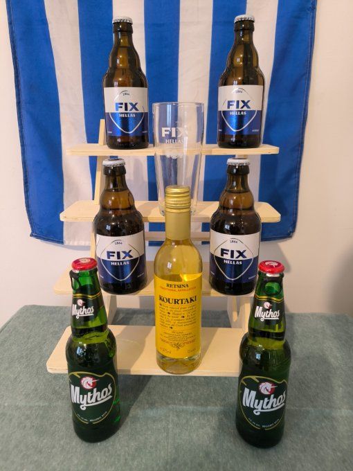 Lot découverte Bières et vin Grecque + Un verre collector* offert