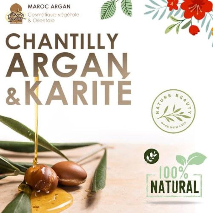 Chantilly Argan et Karité BIO du Maroc - Recette cosmétique - 100ml
