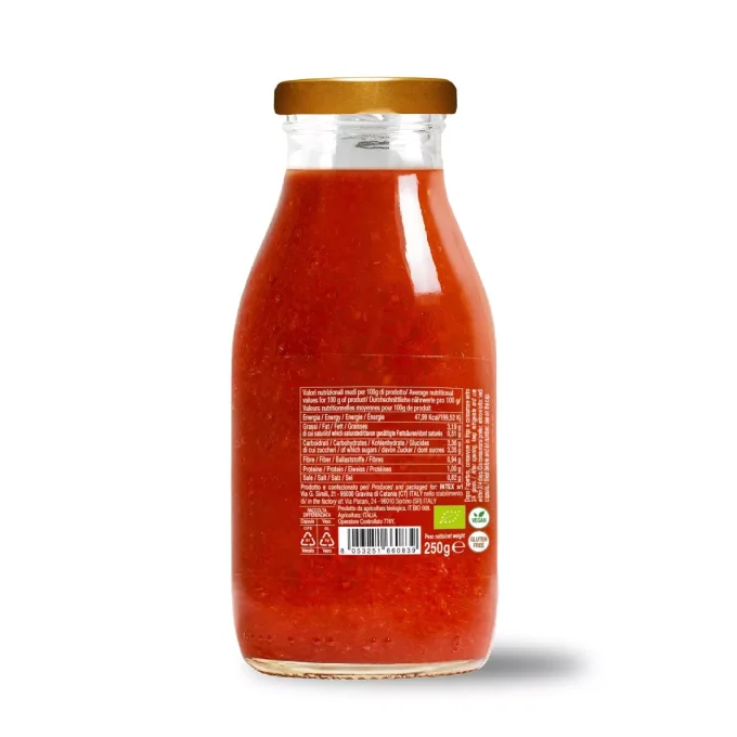 Sauce tomate Alla Puttanesca bio tomates cerises prete a l'emploie 250Gr