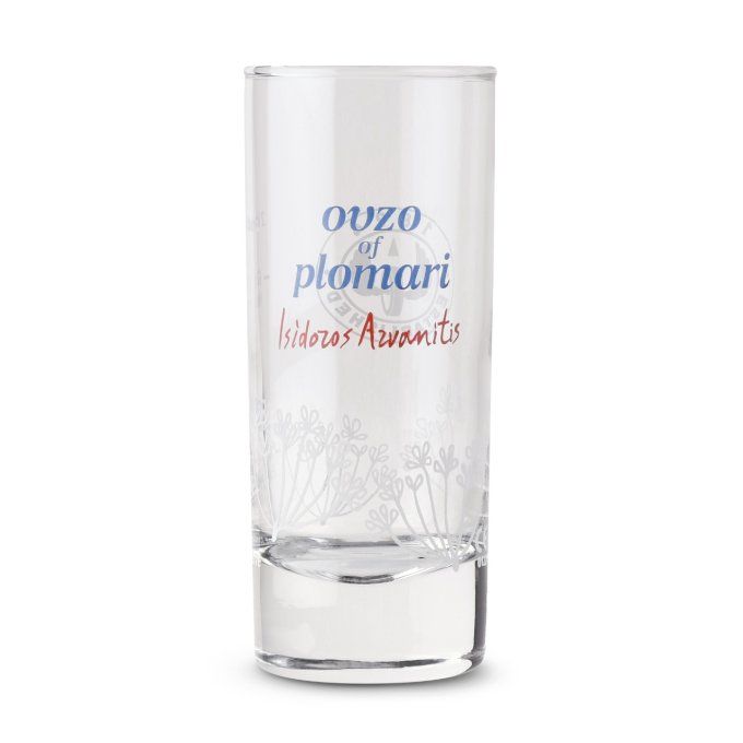 Ouzo Plomari 70cl de Lesbos Grèce +Deux verres "collection"